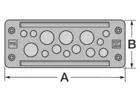 Plaque passe-câbles en plastique type KDP/N 24 110