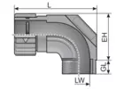 Tipo WSV 90° (raccordi a 90° ad innesto rapido) 110